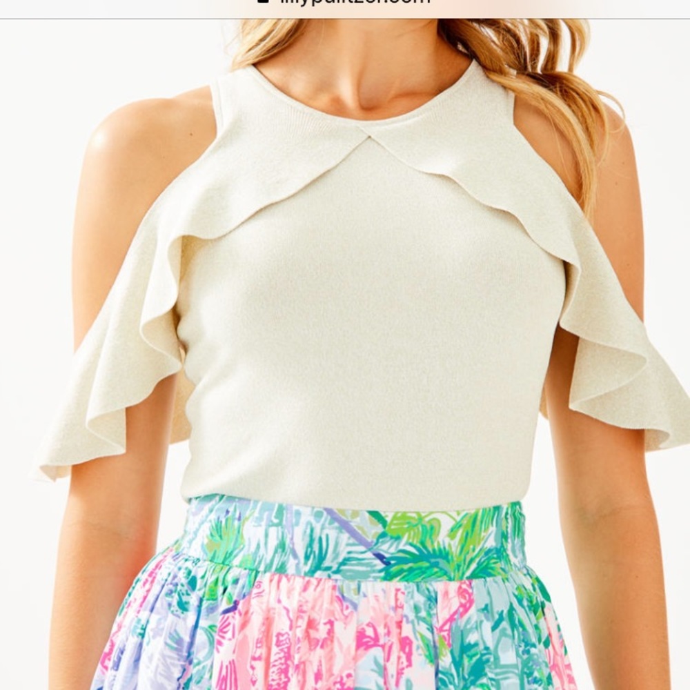 Lilly Pulitzer.. JANINA RUFFLE SWEATER TANK